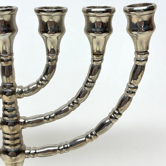 Menorah Candelabrum 7 Branch Hanukkah - Picture 3 of 6
